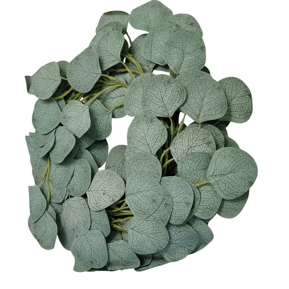 Unbranded Artificial Eucalyptus Garland 5pk Sage Green New Silver Dollar Leaves